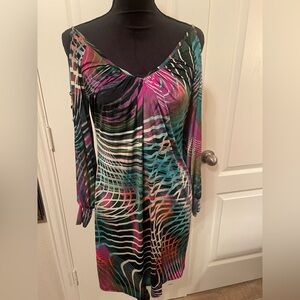 Multicolor Abstract Print Dress